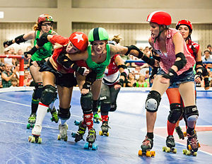 English: Roller Derby game between the Cherry ...