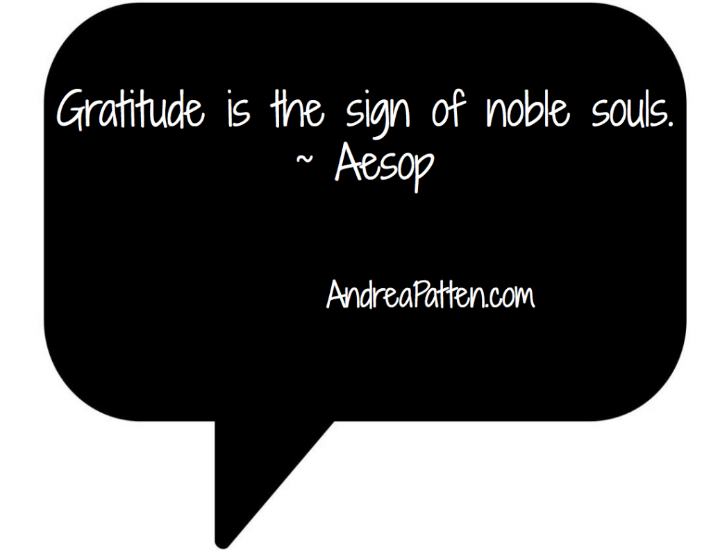 Gratitude bubble Aesop quote