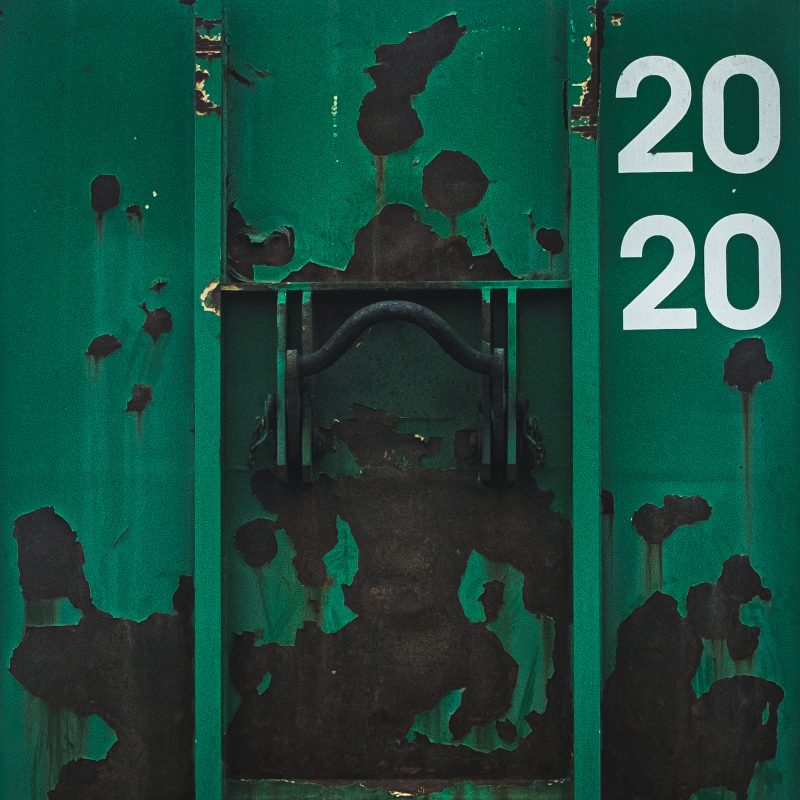 green metal surface with handle