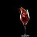 red wine in clear wine glass