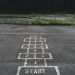 numbering start line on concrete floor